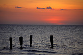 Sunset over Holbox island, Quintana Roo, Yucat�n Peninsula, Mexico,